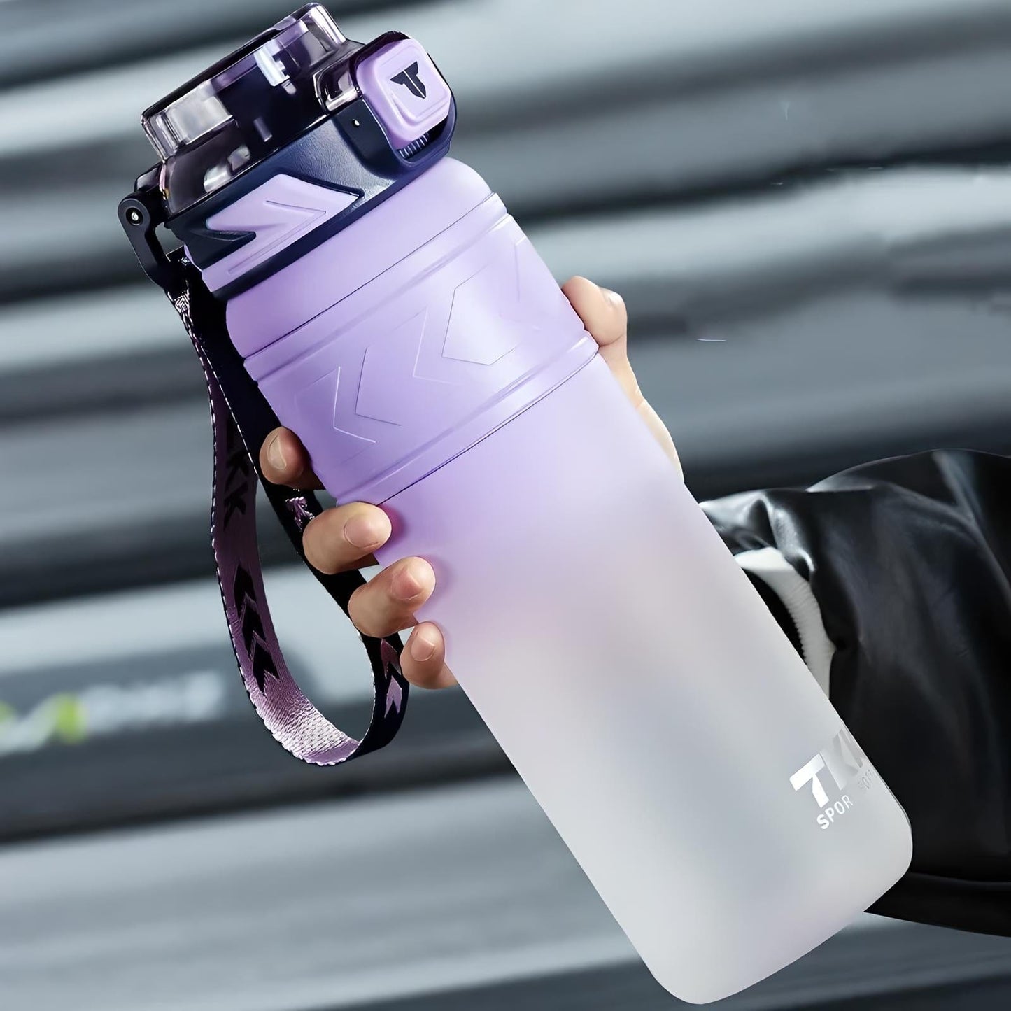 Gourde Filtrante Sport 0.6L / Violet/Gris