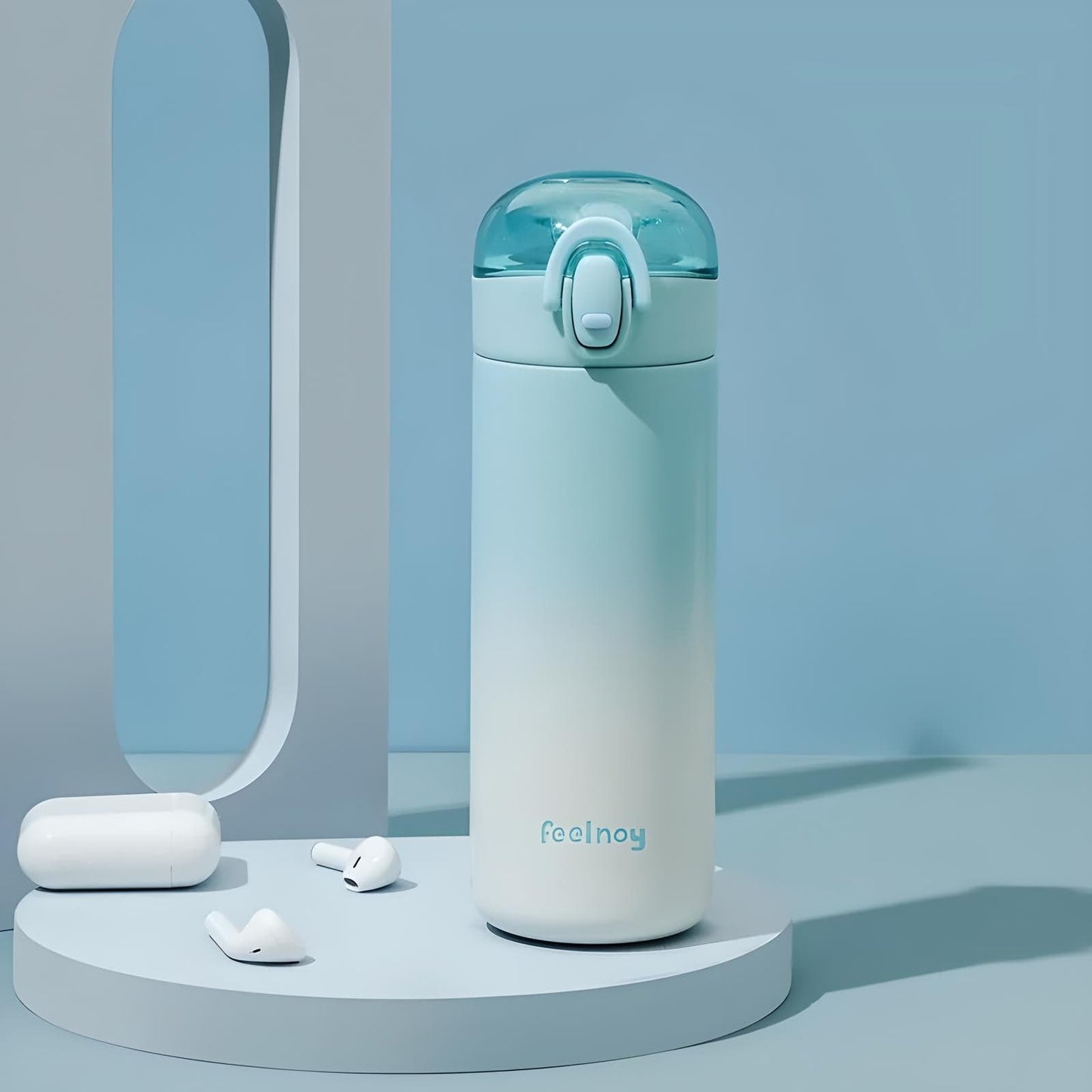 Gourde Isotherme Dégradée 350ml / Bleu/Blanc