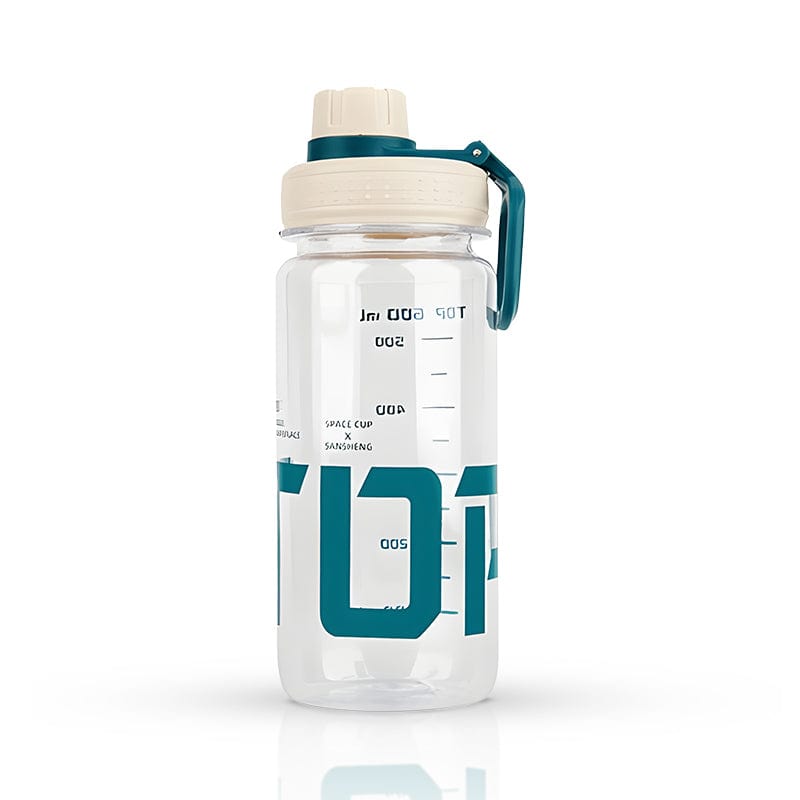 Gourde 1L avec Paille Blanc