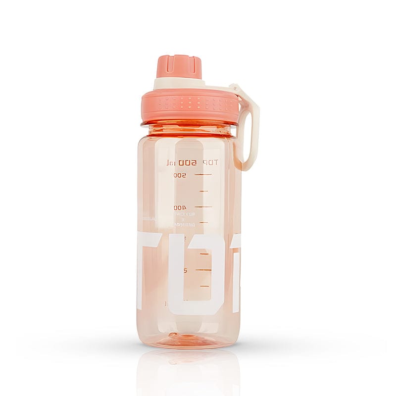 Gourde 1L avec Paille Rose