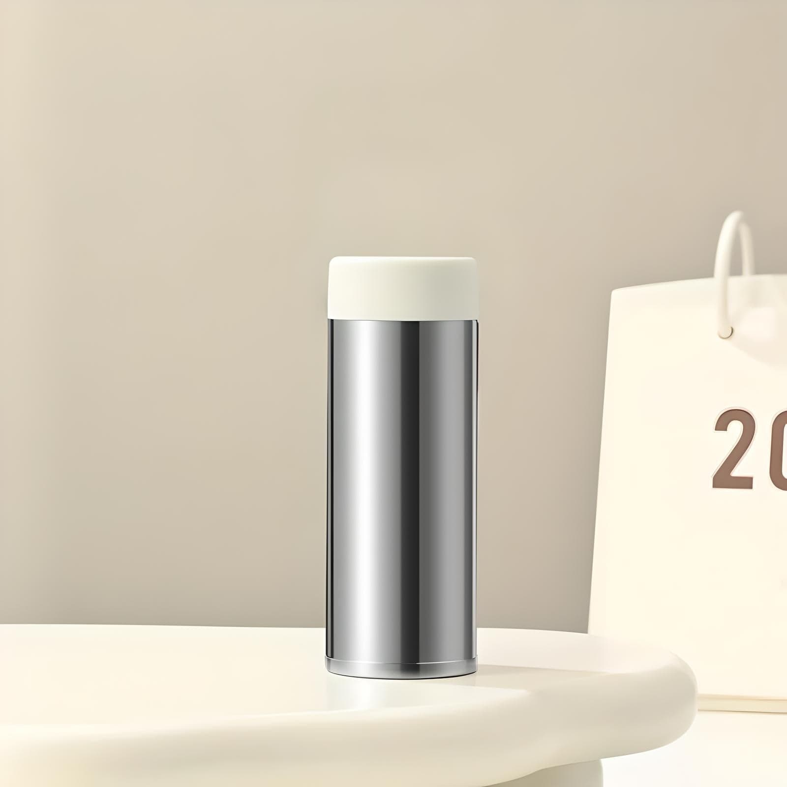 Mini Gourde 120ml / Blanc-Argent