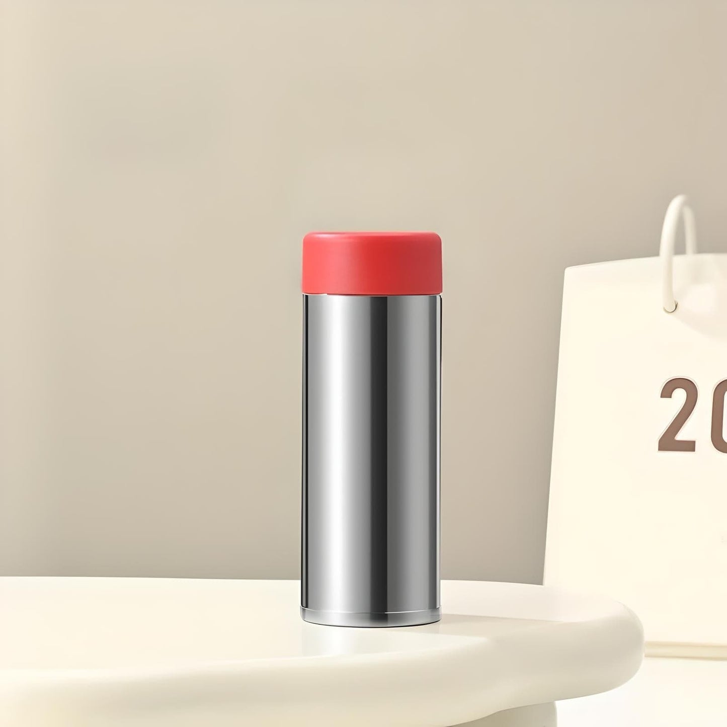 Mini Gourde 120ml / Rouge-Argent